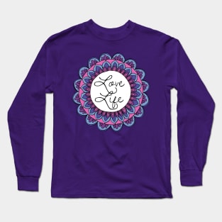 Love Life Purple Mandala Long Sleeve T-Shirt